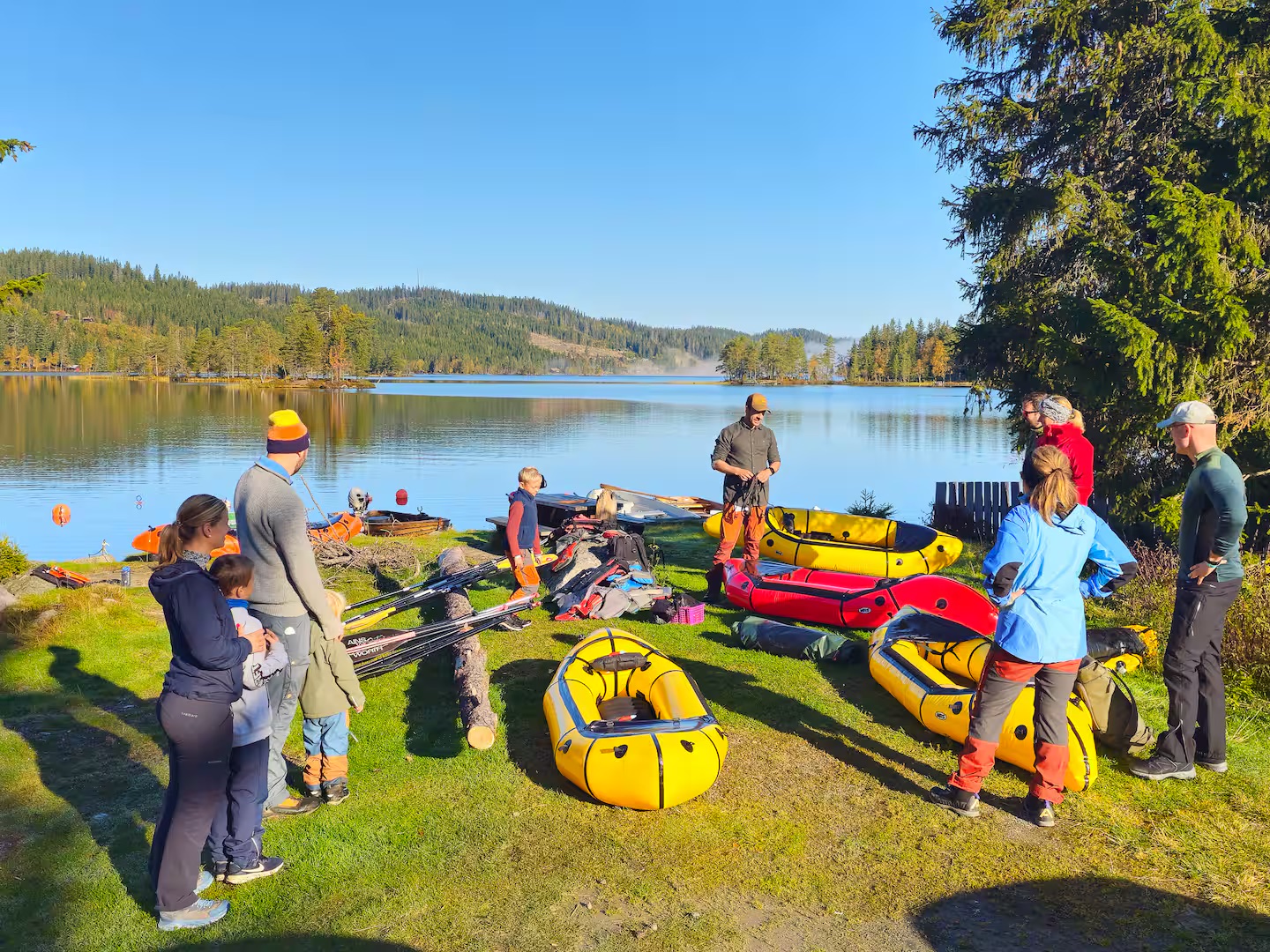 Peaceful Packrafting on Øyangen Lake