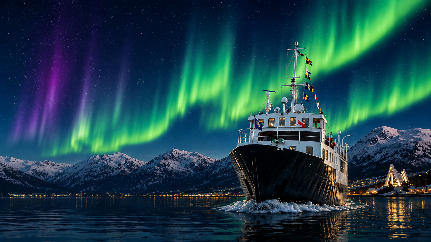 EVENING CRUISE NORTHERN LIGHTS WITH BACALAO DINNER