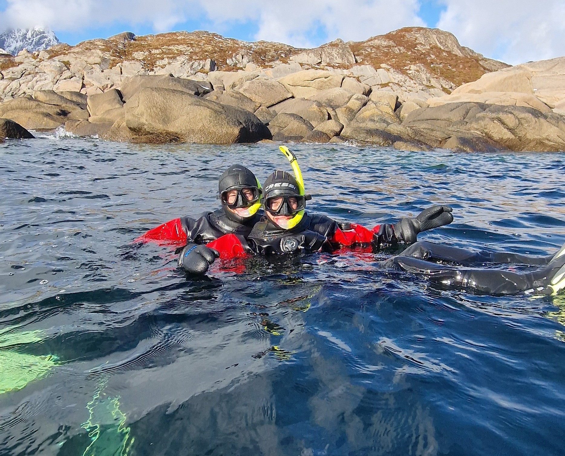 Winter Snorkeling in Lofoten