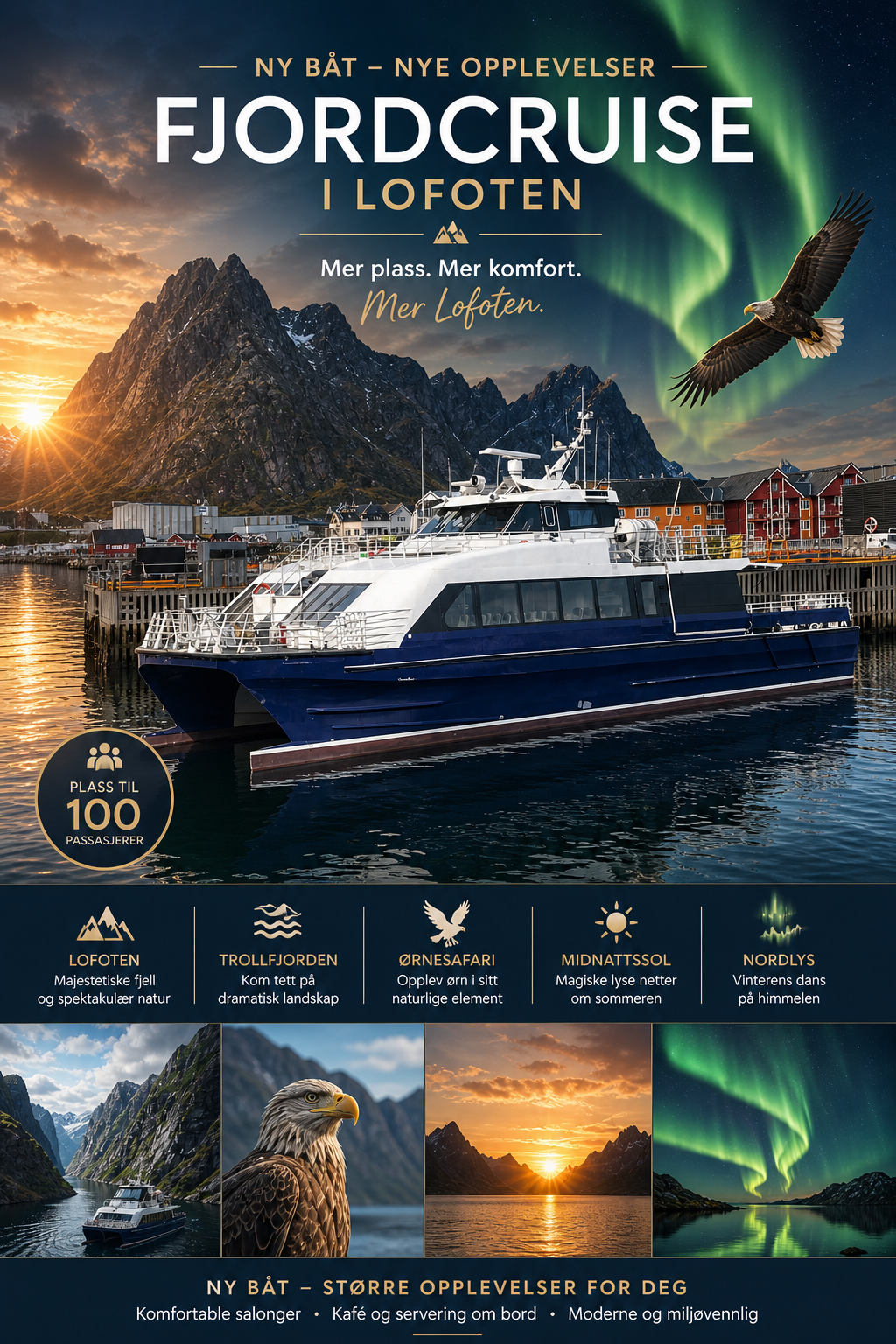 Fjordcruise - Sea ​​eagle safari 1,5t