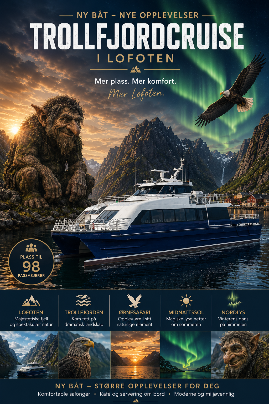 Trollfjord Cruise - in the middle of the day 3,5t 