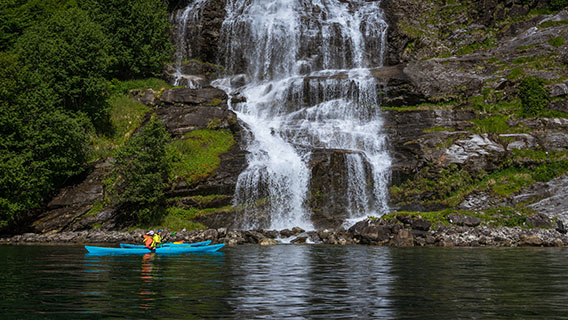 Kajakktur til de 7søstre i Geiranger 