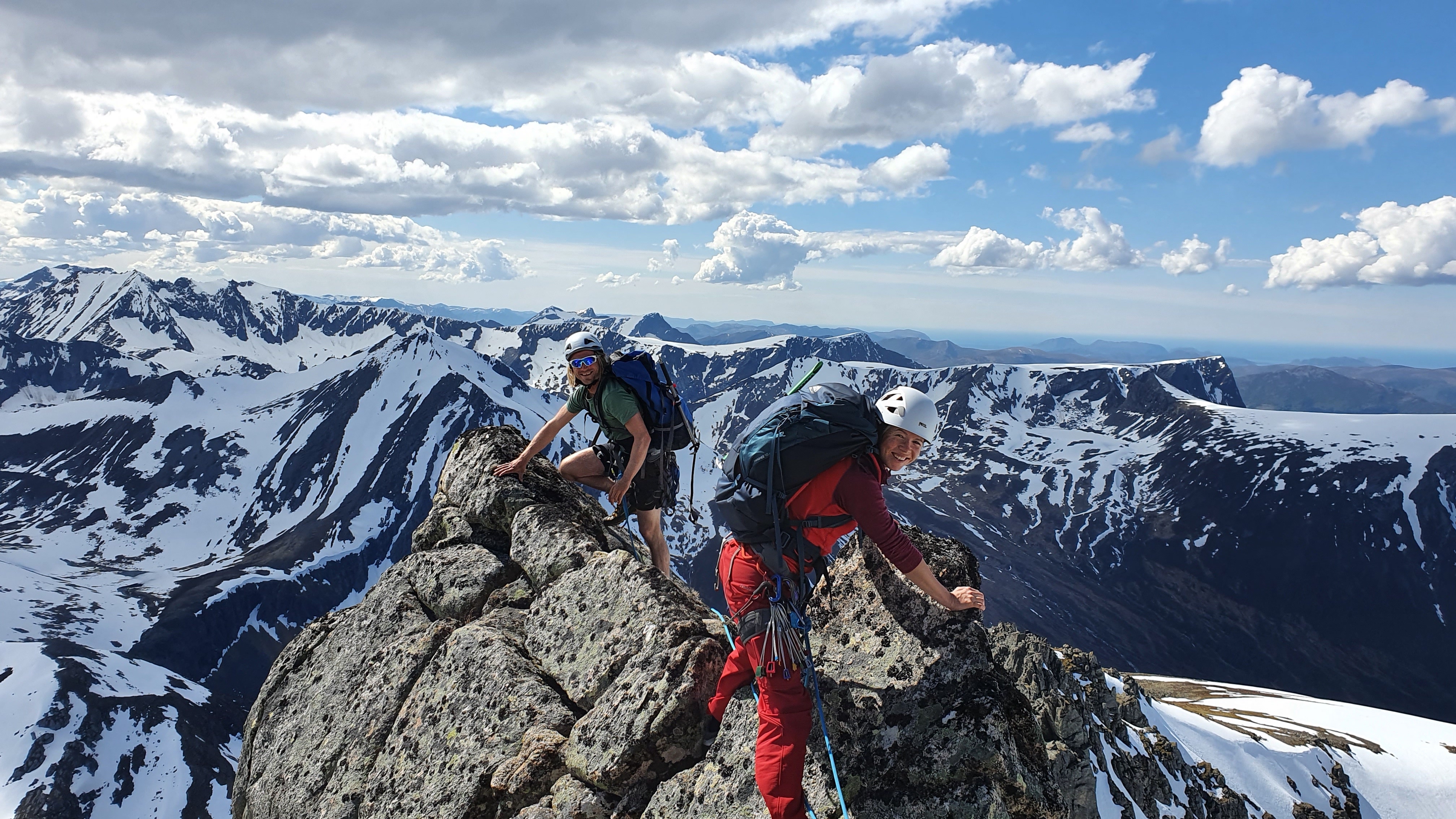 Klatring over Jønshornstraversen