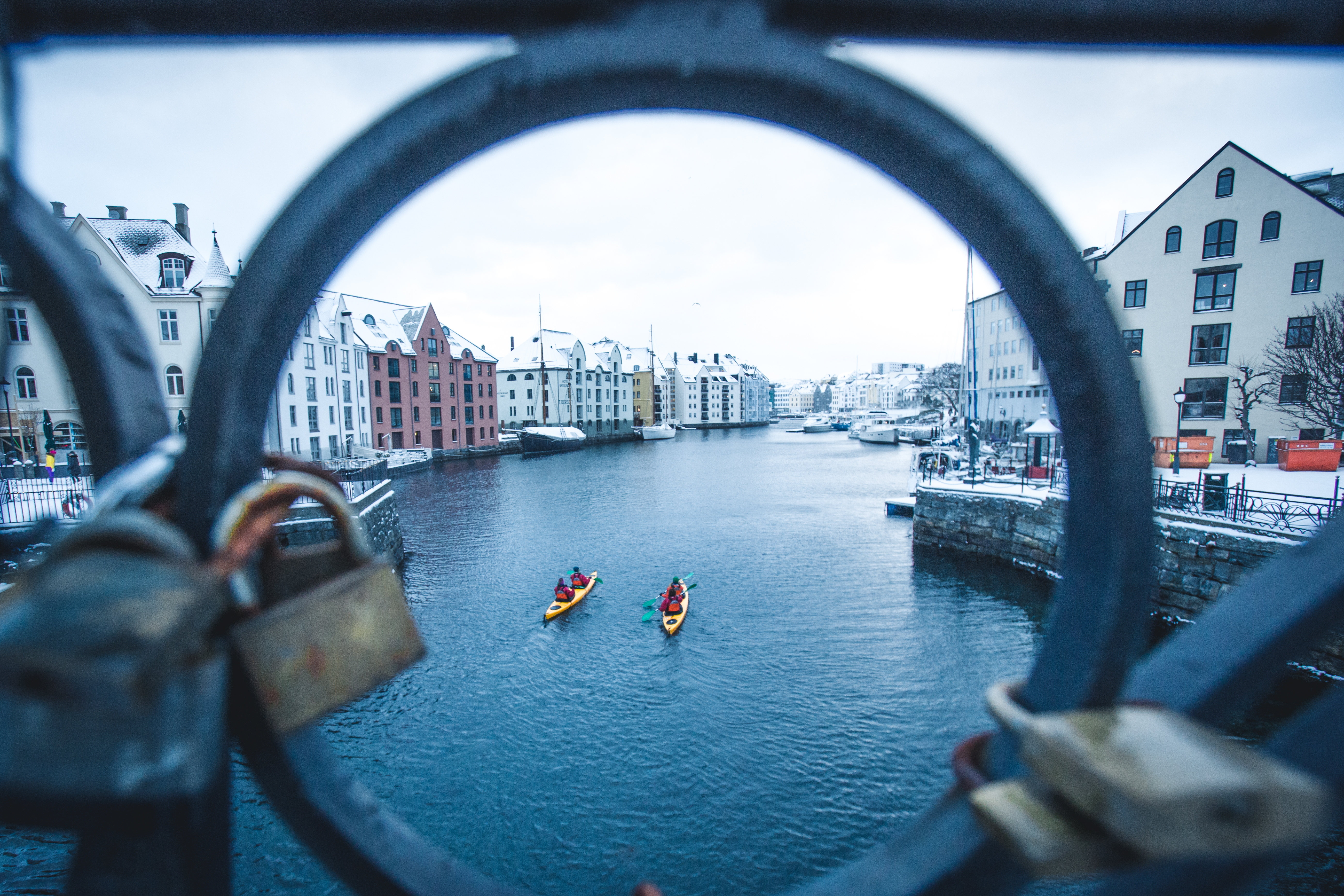 Vinter kajakk i Ålesund